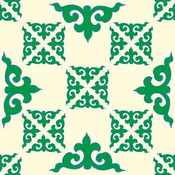 Real Tatar seamless pattern. Islamic floral geometry. Culture of the Tatar .. Stock Illustration