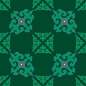 Real Tatar seamless pattern. Islamic floral geometry. Culture of the Tatar .. Stock Illustration