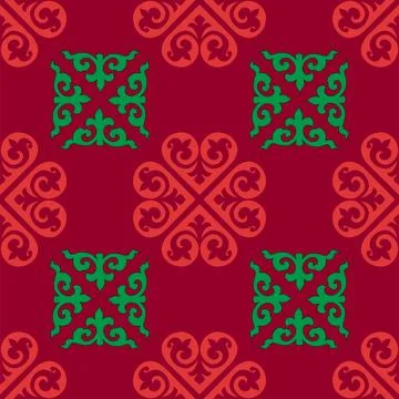 Real Tatar seamless pattern. Islamic floral geometry. Culture of the Tatar .. Stock Illustration
