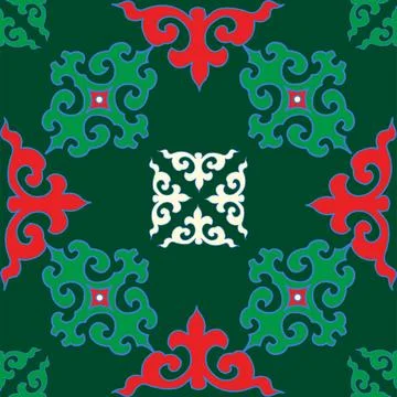 Real Tatar seamless pattern. Islamic floral geometry. Culture of the Tatar .. Stock Illustration