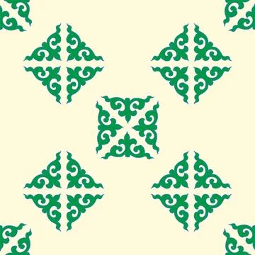 Real Tatar seamless pattern. Islamic floral geometry. Culture of the Tatar .. Illustrazione stock