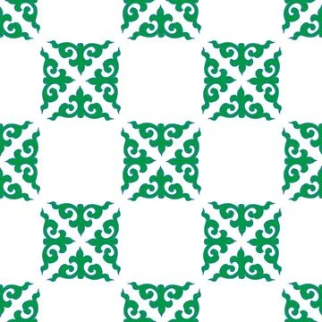 Real Tatar seamless pattern. Islamic floral geometry. Culture of the Tatar .. Stock Illustration