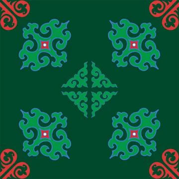 Real Tatar seamless pattern. Islamic floral geometry. Culture of the Tatar .. Stock Illustration