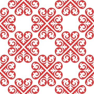 Real Tatar seamless pattern. Islamic floral geometry. Culture of the Tatar .. Stock Illustration