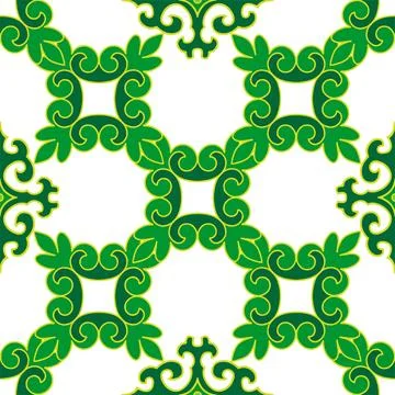 Real Tatar seamless pattern. Islamic floral geometry. Culture of the Tatar .. Stock Illustration