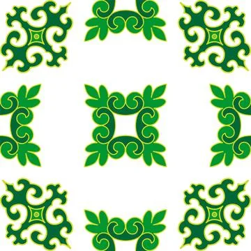 Real Tatar seamless pattern. Islamic floral geometry. Culture of the Tatar .. Illustrazione stock