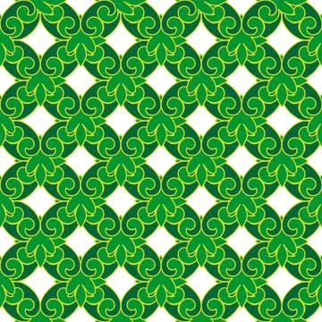 Real Tatar seamless pattern. Islamic floral geometry. Culture of the Tatar pe Stock Illustration