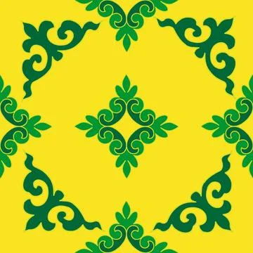 Real Tatar seamless pattern. Islamic floral geometry. Culture of the Tatar .. Stock Illustration