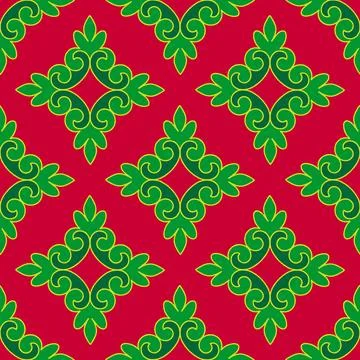 Real Tatar seamless pattern. Islamic floral geometry. Culture of the Tatar .. Illustrazione stock