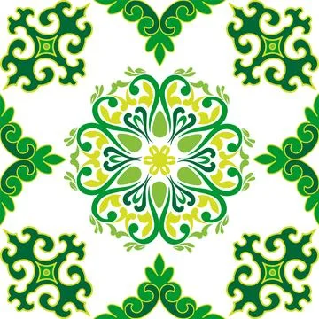 Real Tatar seamless pattern. Islamic floral geometry. Culture of the Tatar .. Stock Illustration
