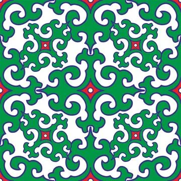 Real Tatar seamless pattern. Islamic tulip, floral geometry. Culture of the T Stock Illustration