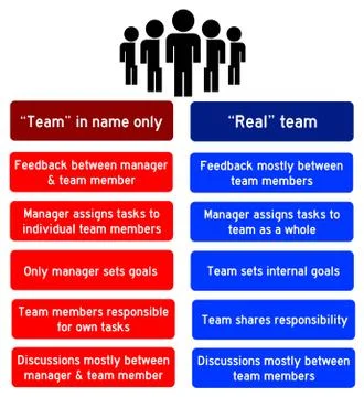 Real team Stock Illustration