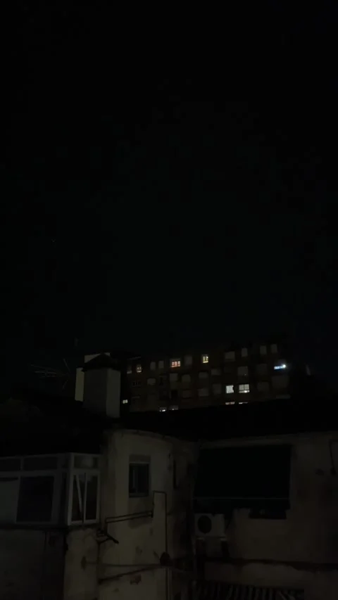 Real thunderstorm curtain of Lightning Strikes Over City with electrical storm Stock Footage 319607913