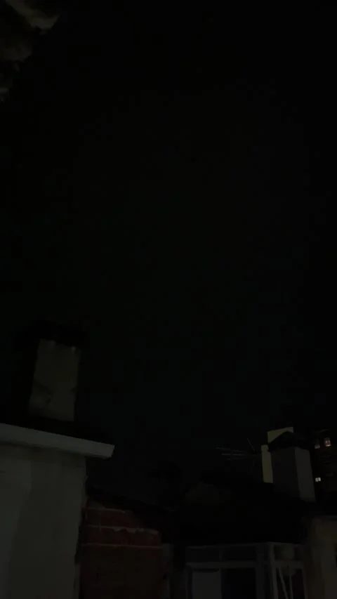 Real thunderstorm curtain of Lightning Strikes Over City with electrical storm Stock Footage 319613705