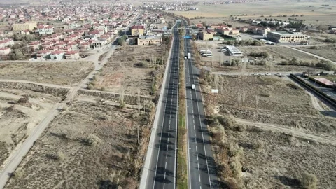 Real Time 4K Drone View of Countryside Landscape in Cappadocia Turkey Stock Footage 169454717