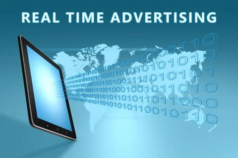 Real time advertising Stock Illustration