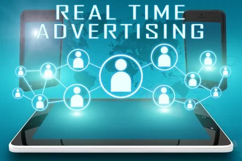 Real time advertising Illustrazione stock