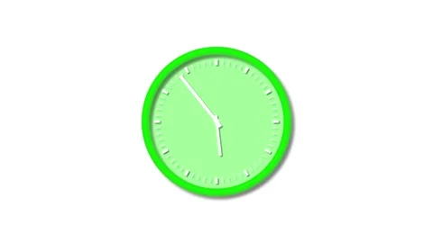 Real-Time Analog Clock Animation, Wall C... | Stock Video | Pond5