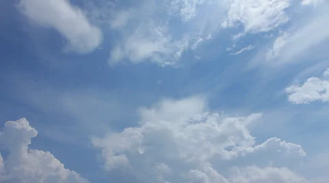 Real Time Beautiful Fluffy Clouds HD Stock Footage 31543627