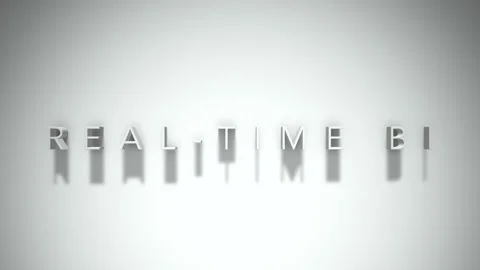 Real time bi 3D title animation white text on a white background Stock Footage 299758723