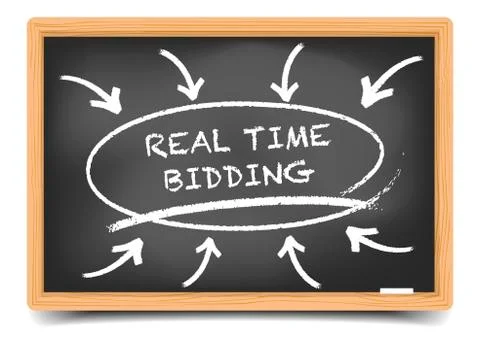 Real Time Bidding Focus Stock Illustration