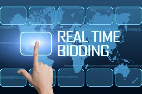 Real time bidding Stock Illustration