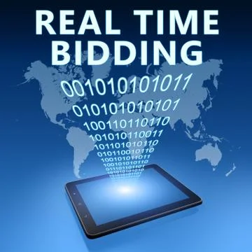 Real time bidding Stock Illustration