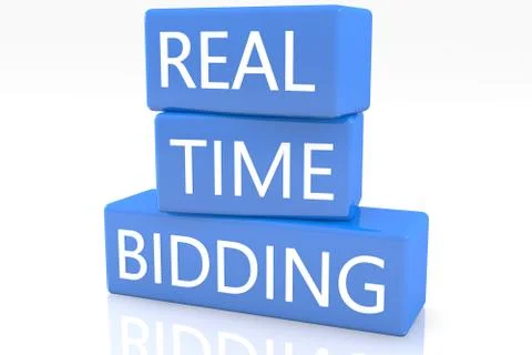 Real time bidding Stock Illustration