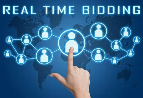 Real time bidding Stock Illustration