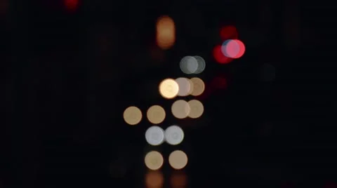 Real time blurred night traffic in Berlin, Germany. Traffic lights. Stock Footage 68167386