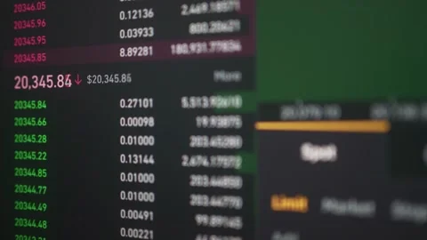 Real-time changes in stock prices and currencies. Business monitoring of Stock Footage 201138591