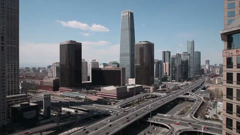 Real time - Cityscape of Beijing Stock Footage 125528513