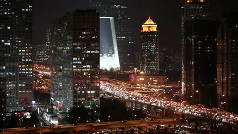 Real time - Cityscape of Beijing Vídeo Stock 125530873