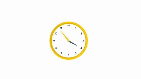 Real-Time Clock Face Animation Stock Footage 312067848