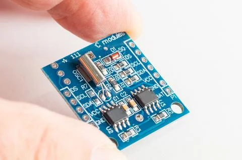 Real Time Clock Module For AVR ARM PIC Tiny RTC I2C modules memory DS1307 C.. Stock Photos