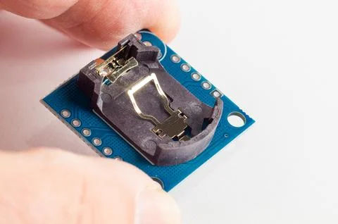 Real Time Clock Module For AVR ARM PIC Tiny RTC I2C modules memory DS1307 C.. Stock Photos