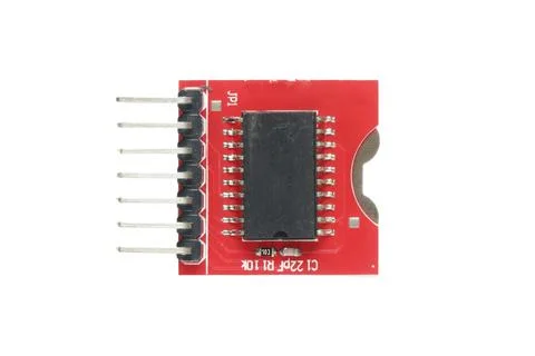 Real time clock module module isolated on white background Stock Photos