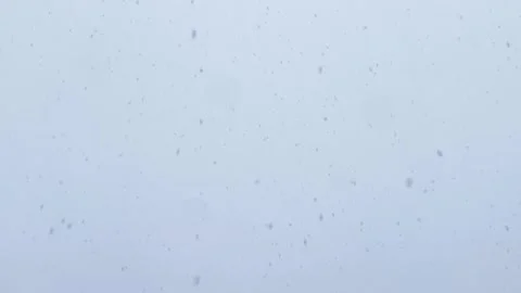 Real time close up of vertical heavy snowfall during snowstorm in Caucasus .. Stock Footage 311649454