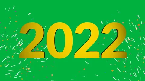 Real time countdown golden numerals count from 9 to 2022 during new year eve Stock Footage 166595528