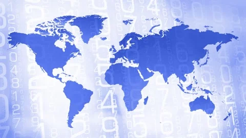 Real-time data animation bringing the world's statistics to life on an animated 库存影片 245969706