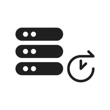 Real time data icon vector sign design Stock Illustration