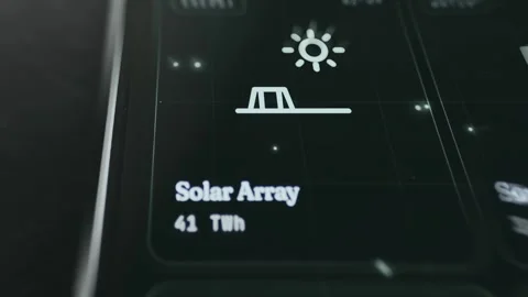 Real-time data for a Solar Array highlighting energy production metrics of 4.1 Video stock 335921537