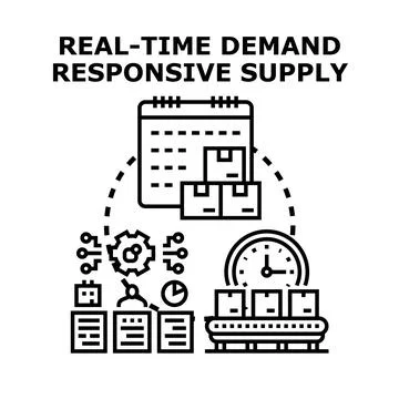 Real time demand responsive supply chain management Иллюстрация