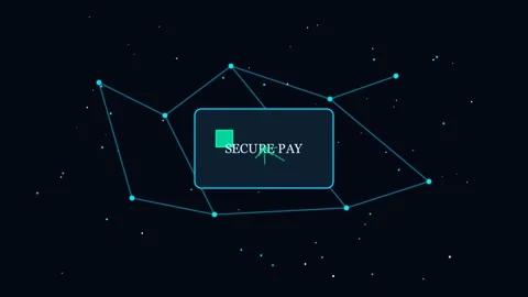Real-Time Digital Financial Transaction Network Animation Stock Footage 336716894