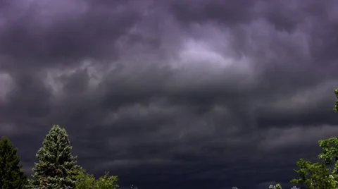Real Time Dramatic Storm Clouds HD Stock Footage 1042313