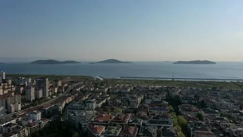 Real Time Drone Footage of Great View Stock Footage 130970352