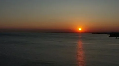 Real Time Drone Footage of Sunset Istanbul Asian Side Stock Footage 130970243