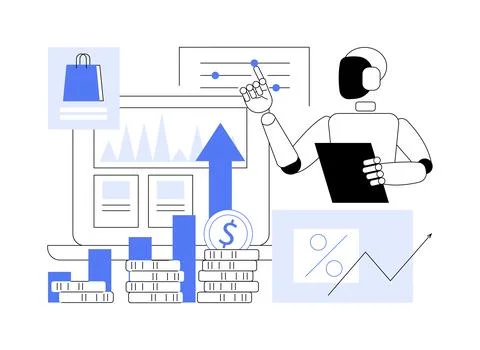Real-Time Dynamic Pricing Tools abstract concept vector illustration. Illustrazione stock