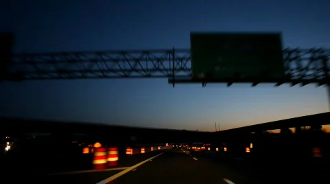 Real time evening driving Stock-Footage 460155