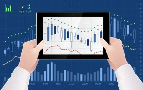 Real Time Exchange Trading Stock Illustration